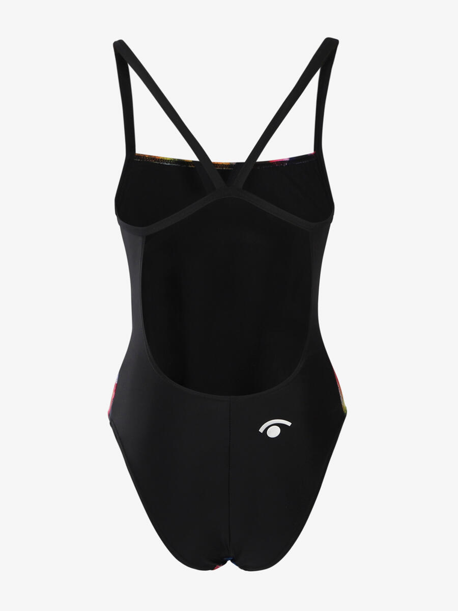 Bañador negro mate para mujer. natación sintética 2/4