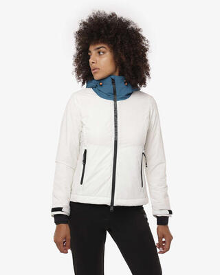 giacca navy e ghiaccio da donna in mat. sintetico da fitness