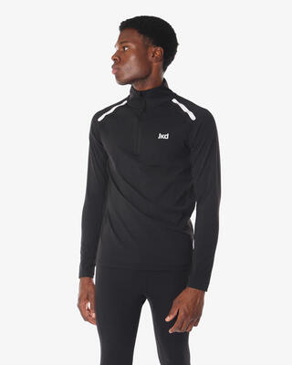 Zwart synthetisch fitness-t-shirt voor heren