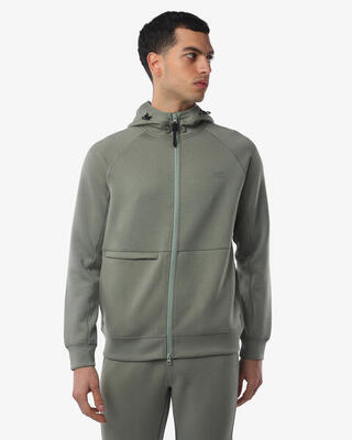 Marineblaues Herren-Sweatshirt aus synthetischem Material für Fitness