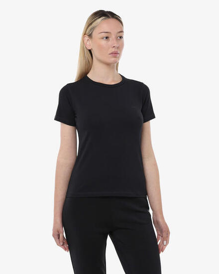 t-shirt bianco da donna in cotone da fitness