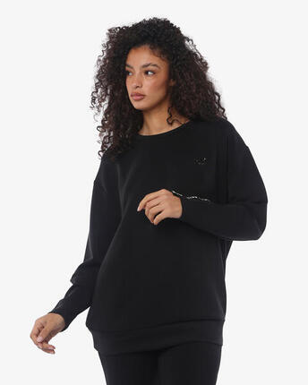 Sweat-shirt femme géranium en matière synthétique pour le fitness