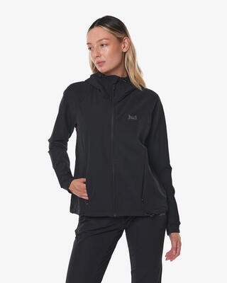 schwarzes Damen-Sweatshirt aus synthetischem Material für Fitness