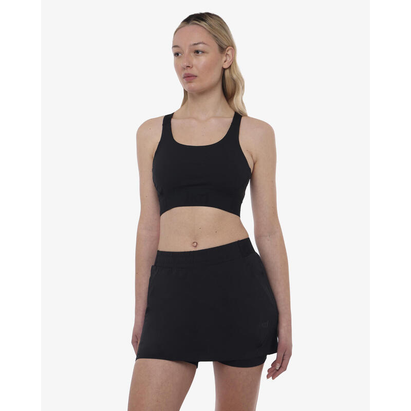 Débardeur de fitness synthétique noir pour femme