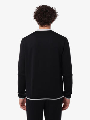 Militärgrünes Herren-Sweatshirt aus synthetischem Material für Fitness