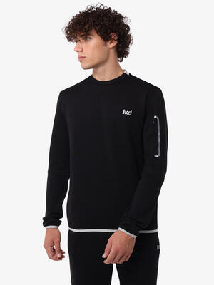 Militärgrünes Herren-Sweatshirt aus synthetischem Material für Fitness