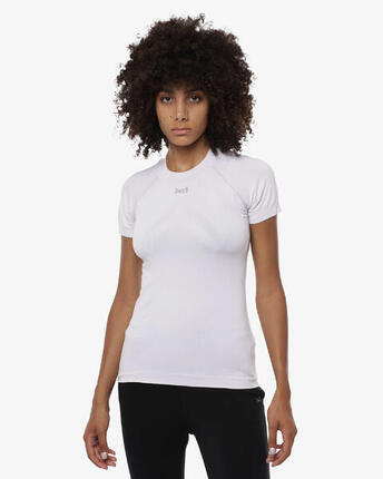 T-shirt de fitness synthétique noir pour femme