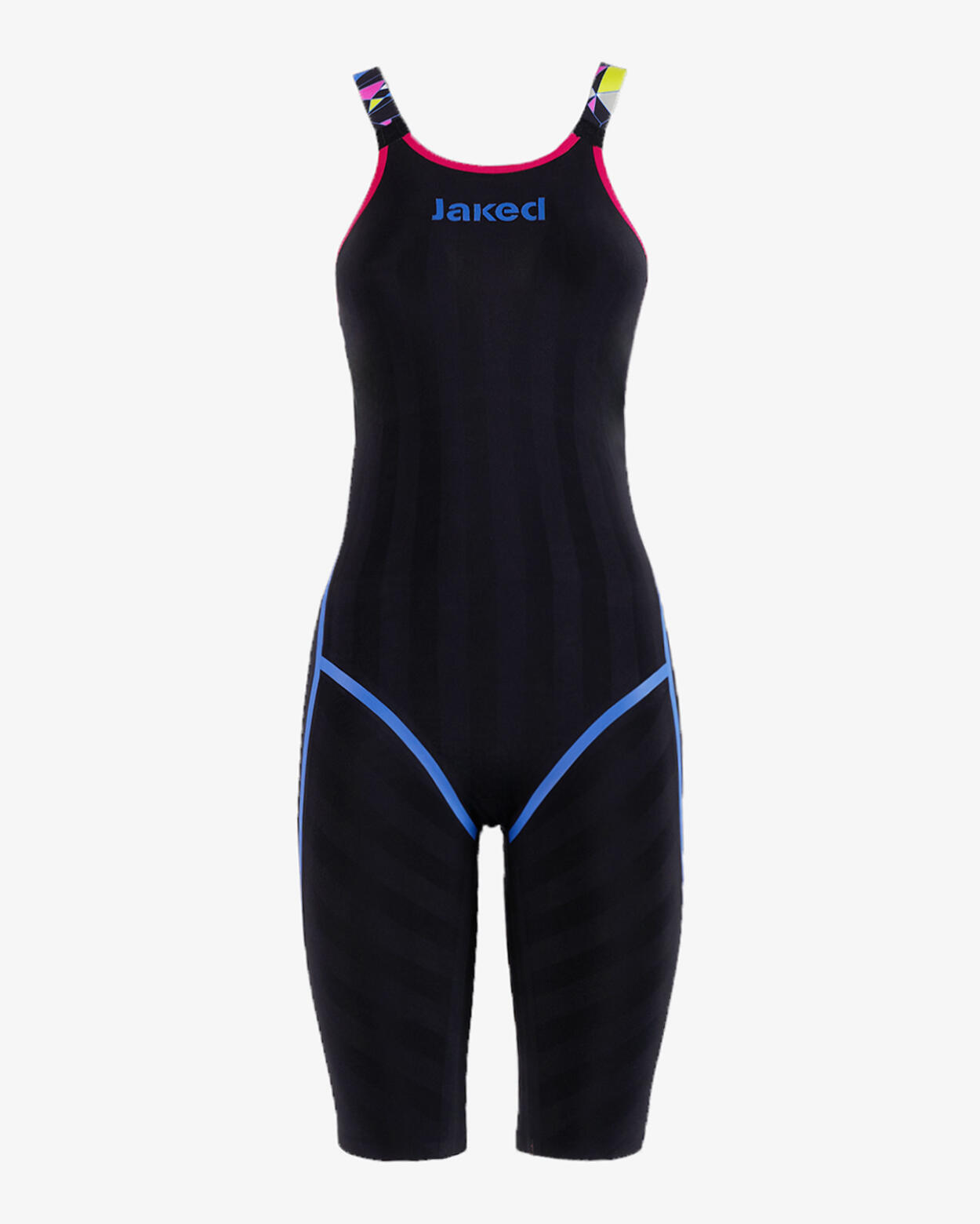 Bañador de mujer negro y real en material sintético. 4/4