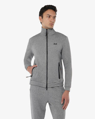 Marineblaues Herren-Sweatshirt aus synthetischem Material für Fitness