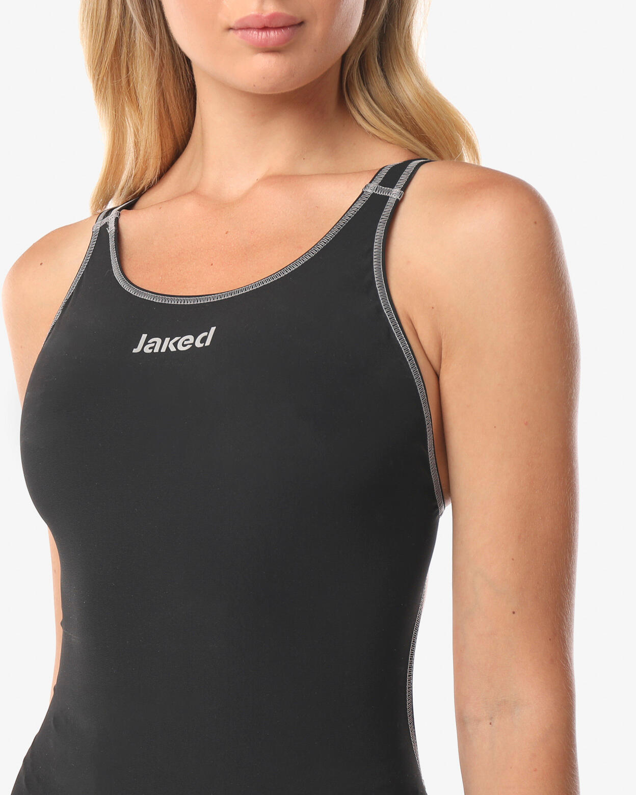 maillot de baño sintético negro para mujer 4/5