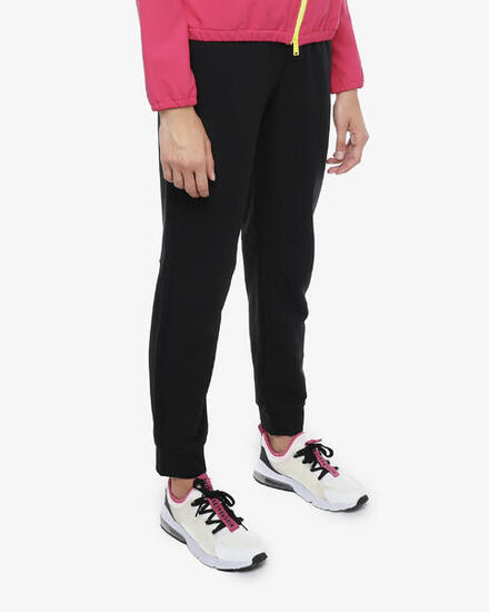 Schwarze Synthetik-Fitnesshose für Damen