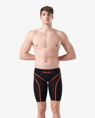 Zwarte synthetische zwemkleding voor heren