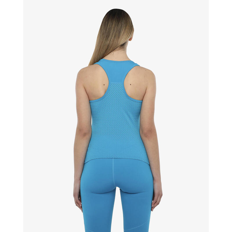 Débardeur de fitness synthétique turquoise pour femme