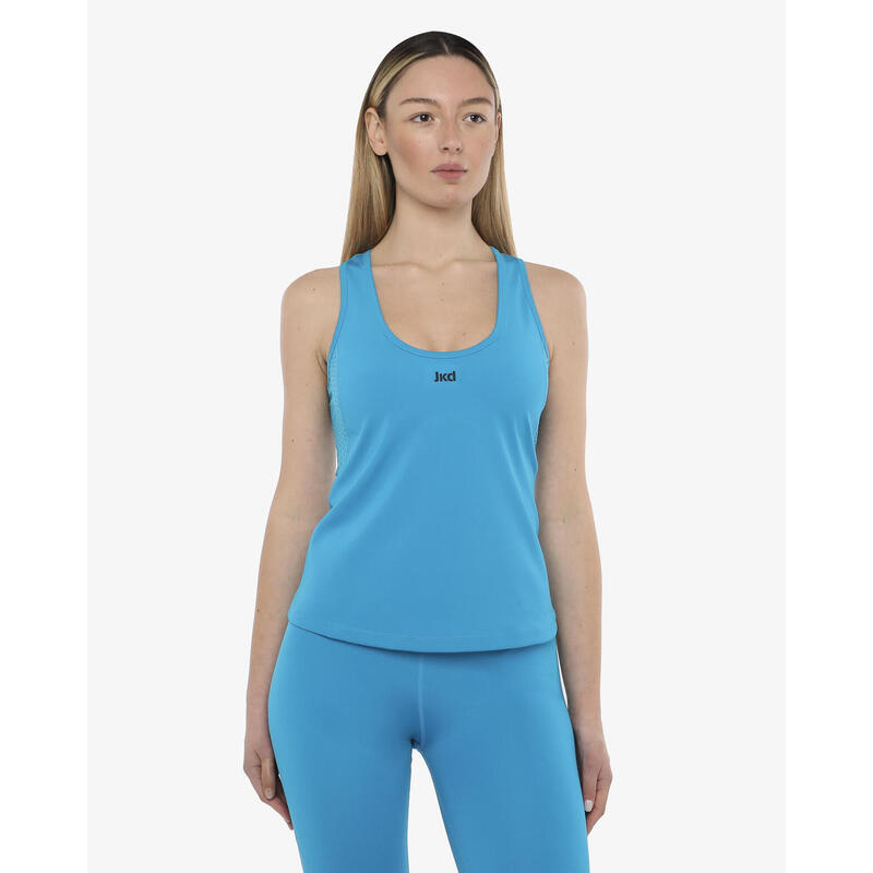 Débardeur de fitness synthétique turquoise pour femme