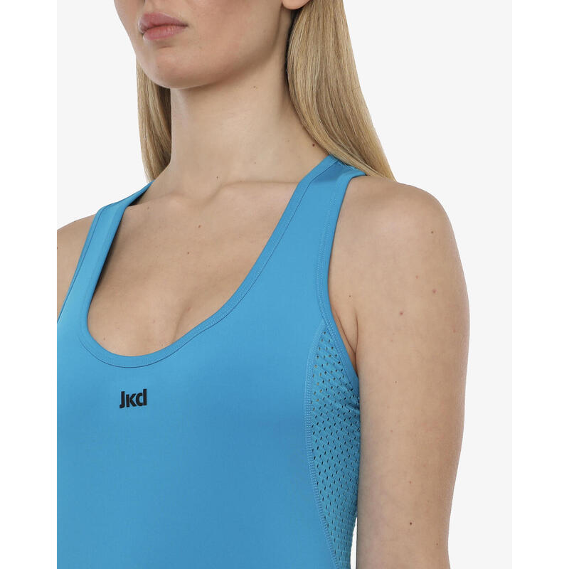 Débardeur de fitness synthétique turquoise pour femme
