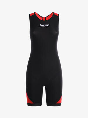 Triathlon-Rennanzug für Damen in Schwarz und Neongrün