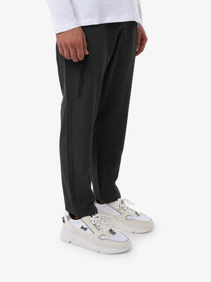Zwarte synthetische fitnessbroek voor heren