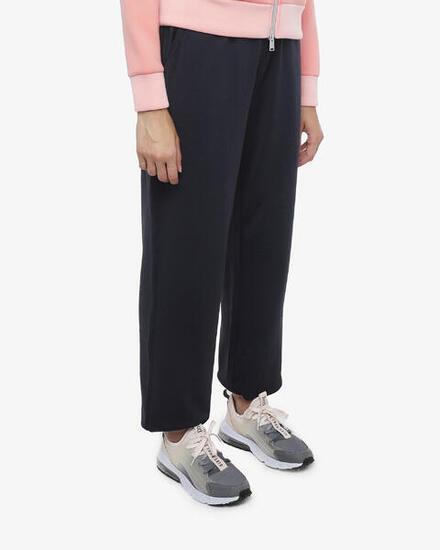 Schwarze Synthetik-Fitnesshose für Damen