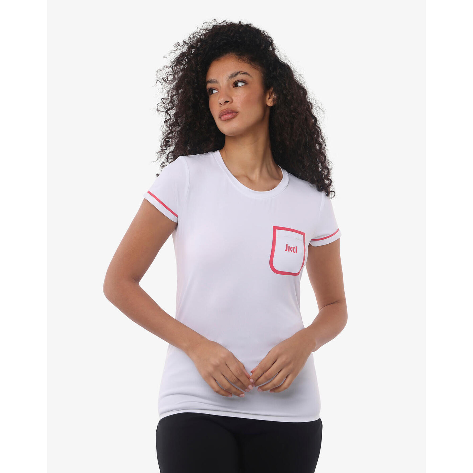 Jaked - T-shirt De Fitness Synthétique Blanc Pour Femme - T-shirt Manches Courtes - Blanc - S - Decathlon