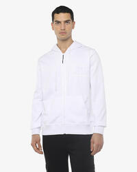sweat-shirt de fitness en coton blanc pour homme