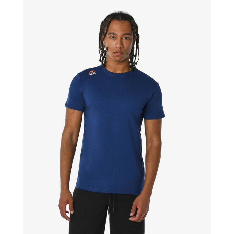 T-shirt de fitness en coton bleu marine pour homme et femme