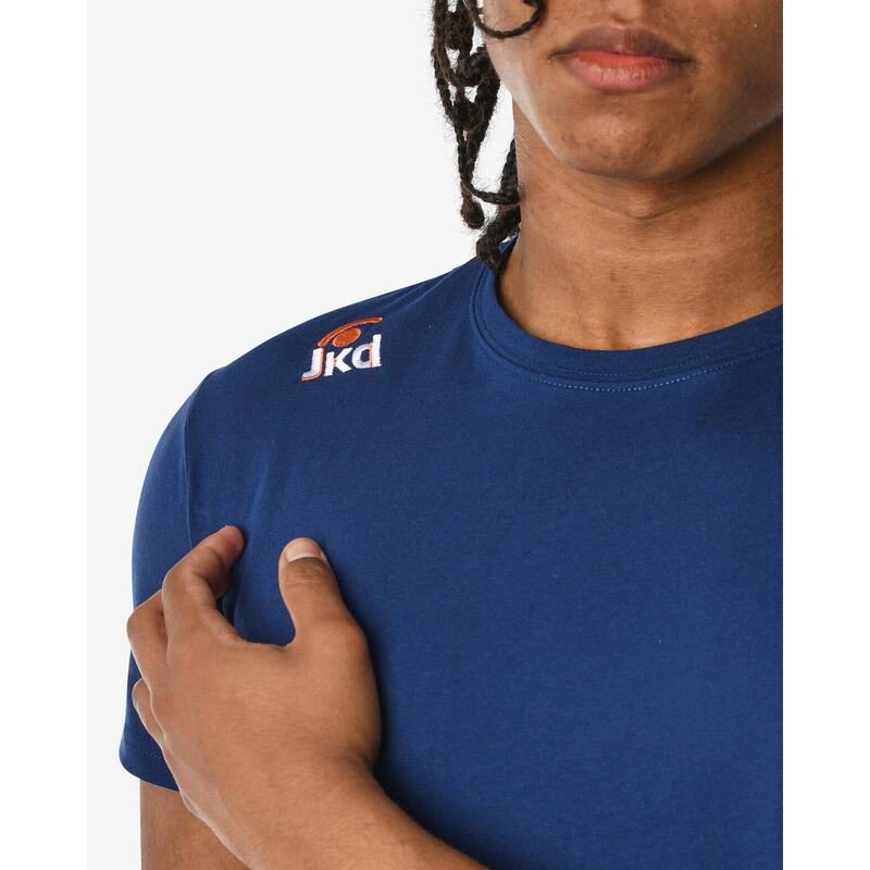 T-shirt de fitness en coton bleu marine pour homme et femme