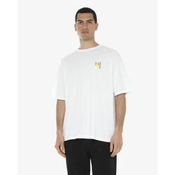 T-shirt de fitness synthétique blanc pour homme