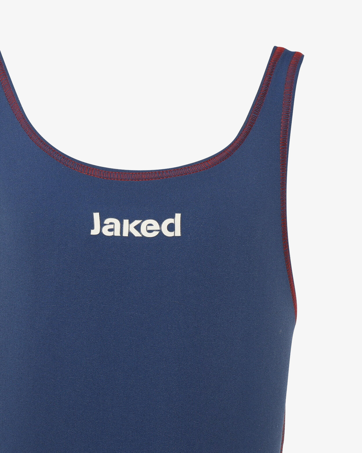 Maillot de baño sintético azul marino y rojo para niña 2/4