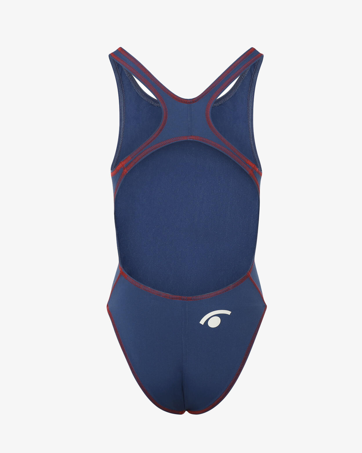 Maillot de baño sintético azul marino y rojo para niña 3/4