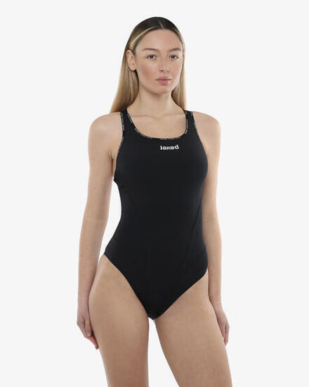 maillot de bain synthétique noir pour femme