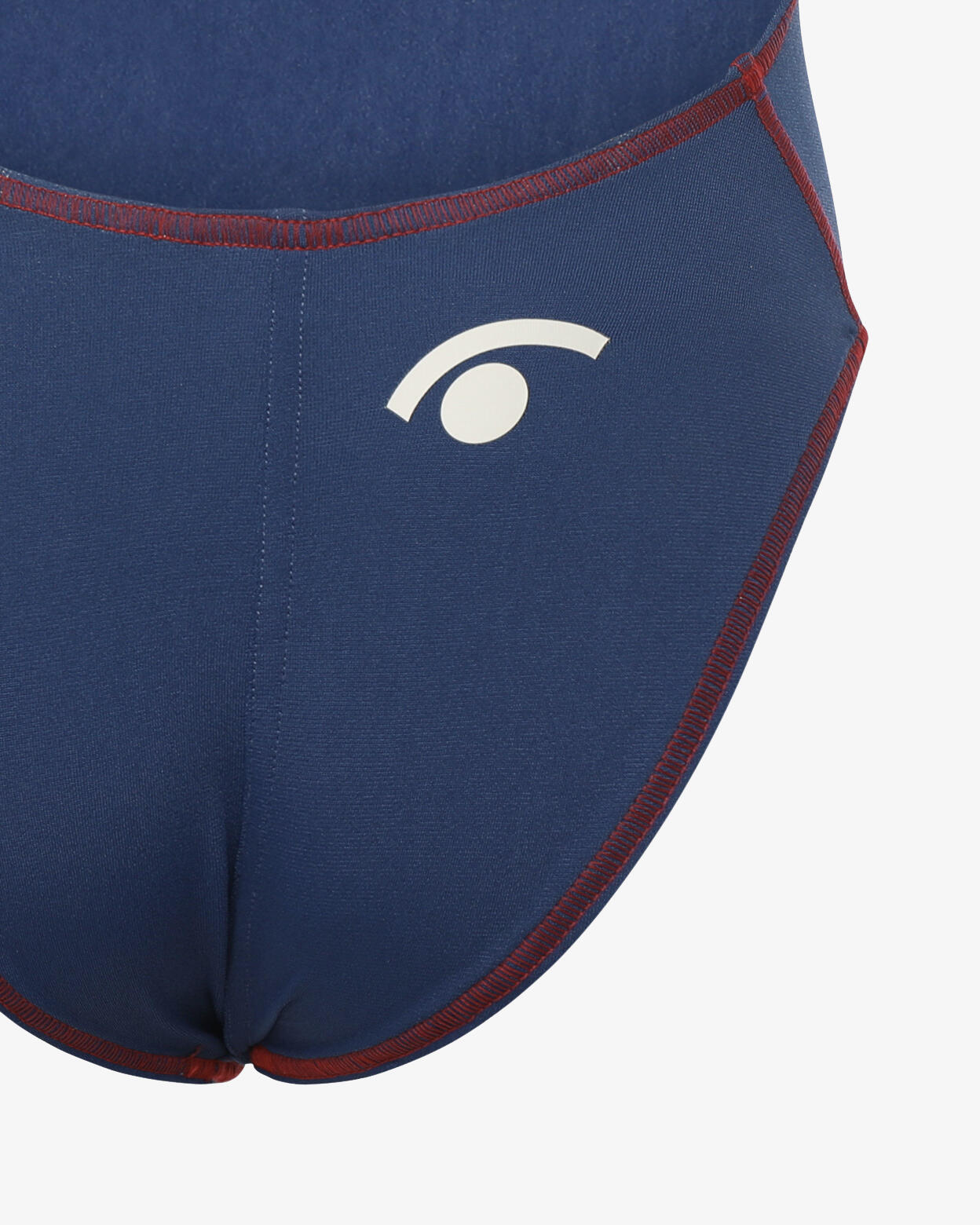 Maillot de baño sintético azul marino y rojo para niña 4/4