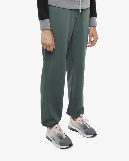 Schwarze Synthetik-Fitnesshose für Damen