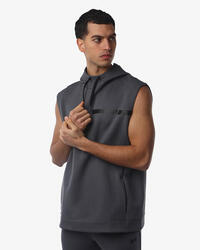 Sweat-shirt de fitness synthétique gris foncé pour homme