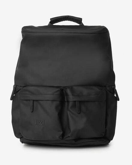 Schwarze Fitnesstasche für Damen und Herren aus synthetischem Material