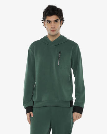 Sweat-shirt de fitness synthétique noir pour homme