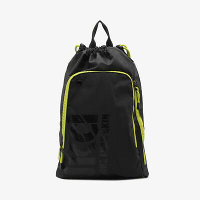 Schwarzer und limettengrüner Fitness-Rucksack aus Synthetik für Damen und Herren