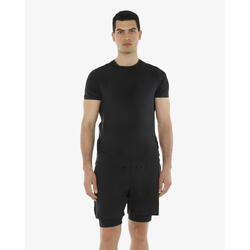 T-shirt de fitness synthétique noir pour homme