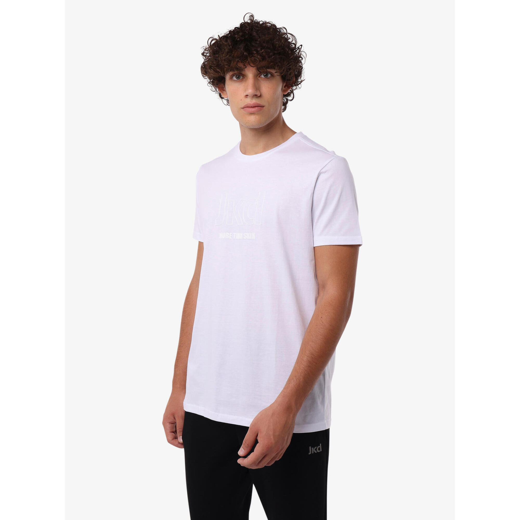 Jaked - T-shirt De Fitness En Coton Blanc Pour Homme - T-shirt Manches Courtes - Blanc - 42 M/l - Decathlon