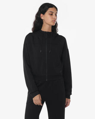 Burgunderfarbenes Damen-Sweatshirt aus synthetischem Material für Fitness