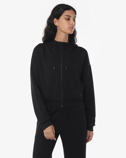 Burgunderfarbenes Damen-Sweatshirt aus synthetischem Material für Fitness
