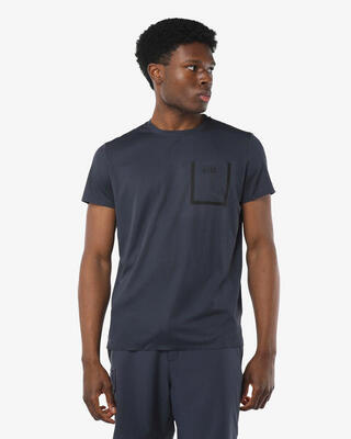 Zwart synthetisch fitness-t-shirt voor heren