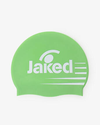 Grün-weiße Badekappe aus Synthetik für Damen und Herren