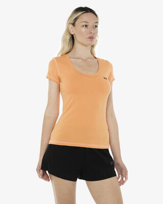 t-shirt bianco da donna in cotone da fitness