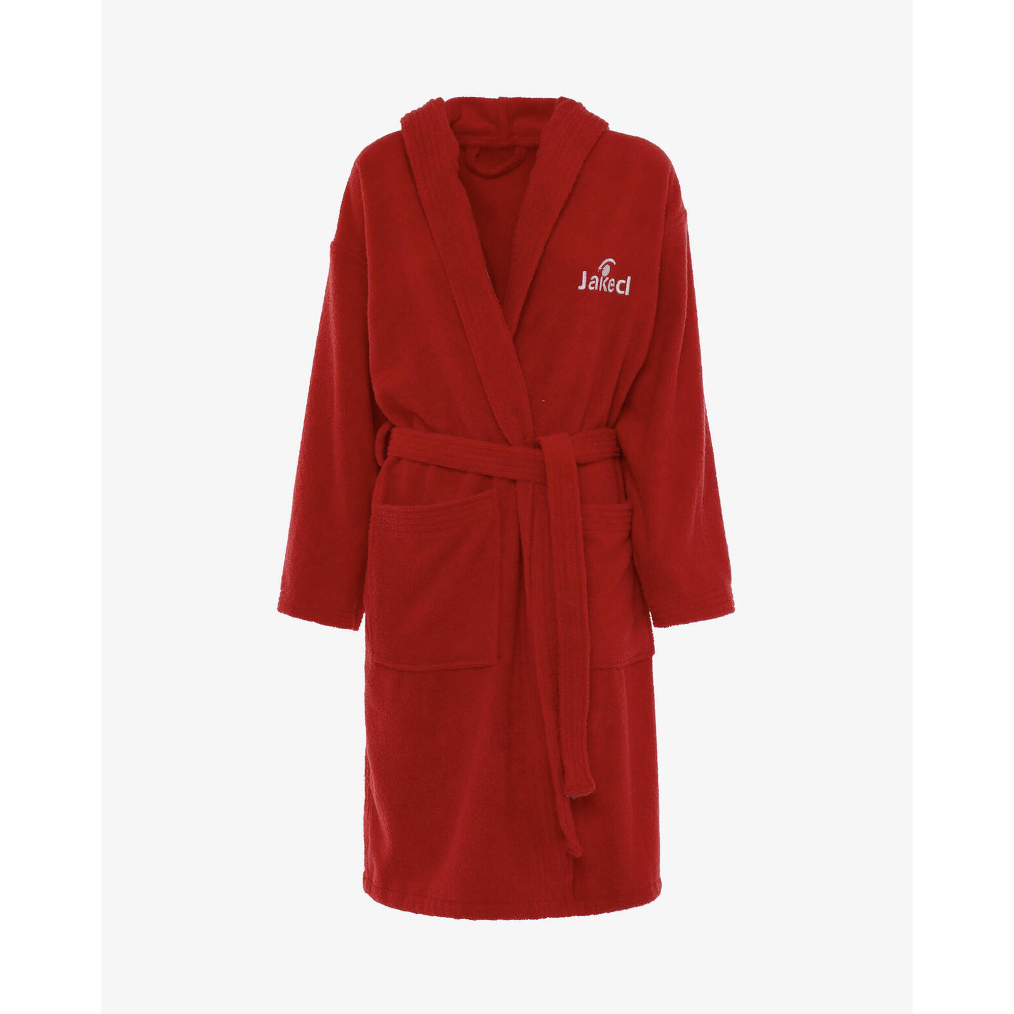 Jaked - Peignoir De Fitness En Coton Rouge Pour Hommes Et Femmes - Peignoir De Bain - Rouge - 44 L - Decathlon
