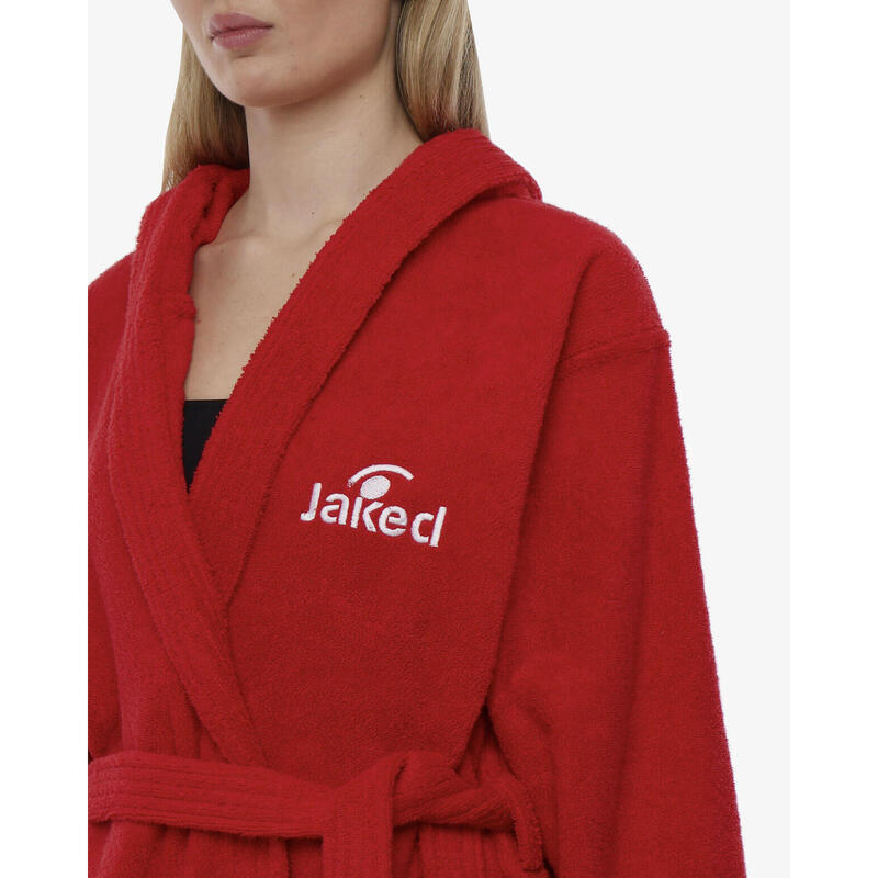peignoir de fitness en coton rouge pour hommes et femmes