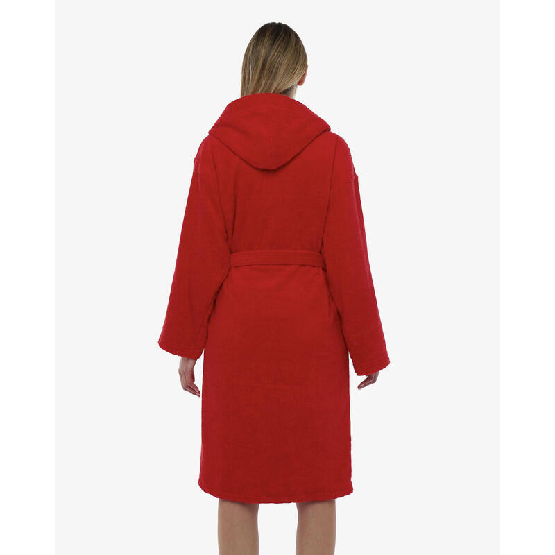peignoir de fitness en coton rouge pour hommes et femmes