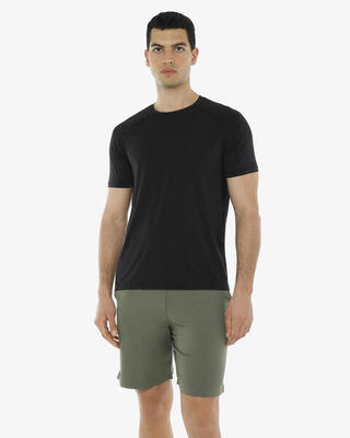 Zwart synthetisch fitness-t-shirt voor heren