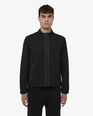Schwarze synthetische Fitnessjacke für Herren