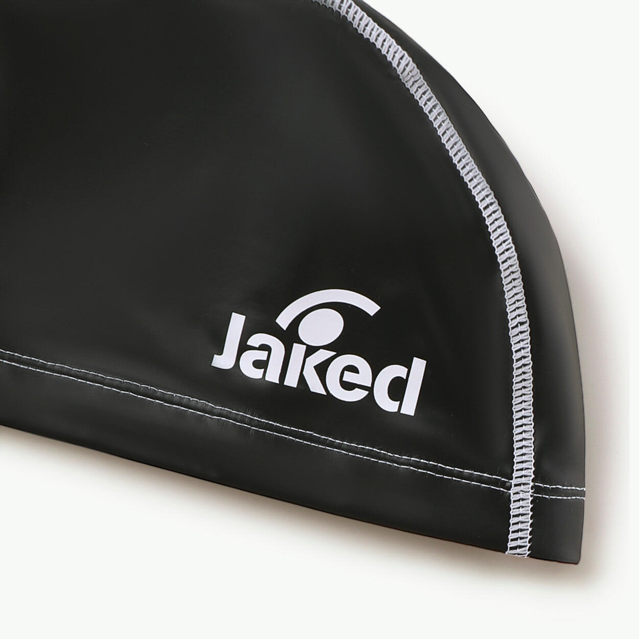 Gorro de baño sintético negro para hombre y mujer. 2/3