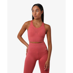 Débardeur femme terracotta en matière synthétique pour le fitness